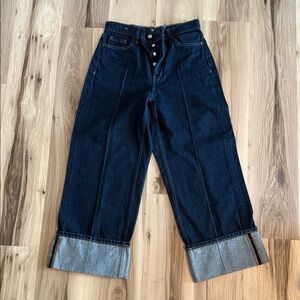 Banana Republic Navy Wide-Leg Jeans